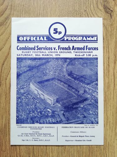 Combined Services v French Armed Forces Mar 1974