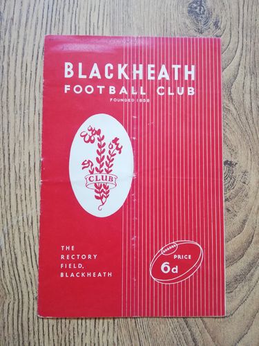 Blackheath v Ebbw Vale Nov 1961 Rugby Programme