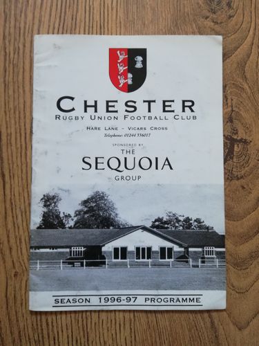 Chester v Birkenhead Park Nov 1996 Rugby Programme