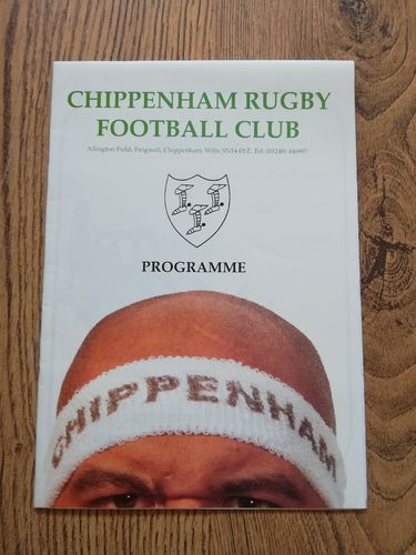 Chippenham v Abbey Nov 2000 Rugby Programme
