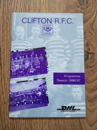 Clifton v Otley Feb 1997 Rugby Programme