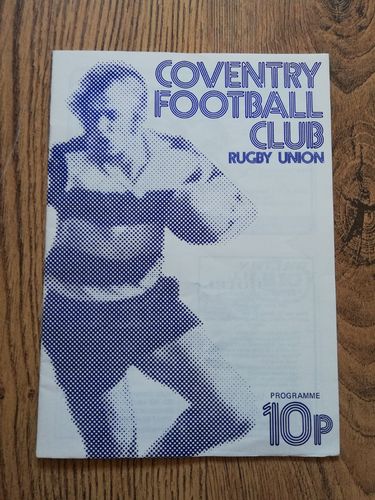 Coventry v Ebbw Vale April 1979 Rugby Programme