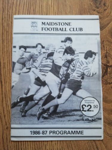 Maidstone v London Welsh Oct 1986 John Player Cup Rugby Programme