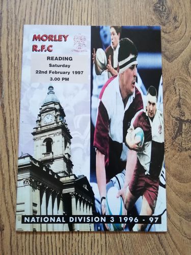Morley v Reading Feb 1997 Rugby Programme