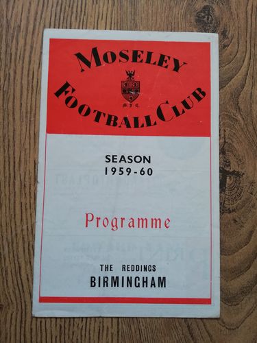 Moseley v Abertillery Jan 1960 Rugby Programme