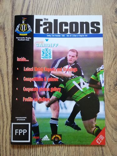 Newcastle Falcons v Cardiff Nov 1998 Rugby Programme