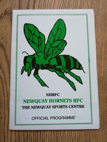 Newquay Hornets v Redruth April 1988 Rugby Programme