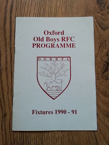 Oxford Old Boys v Beaconsfield Oct 1990 Rugby Programme
