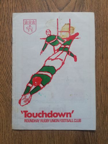 Roundhay v Headingley Dec 1979 Rugby Programme