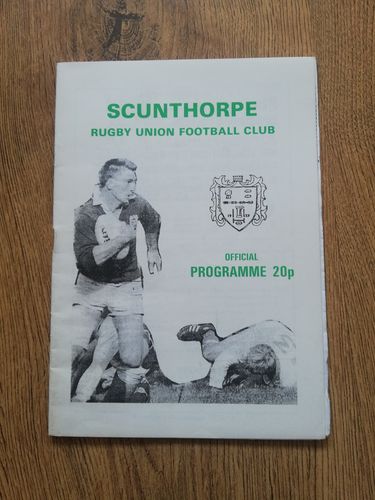 Scunthorpe v Southwell Jan 1988 Rugby Programme