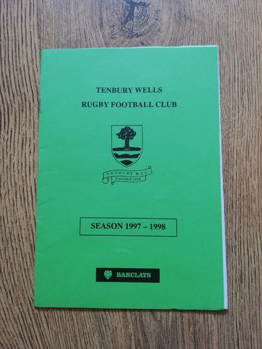 Tenbury Wells v Veseyans Jan 1998 Rugby Programme