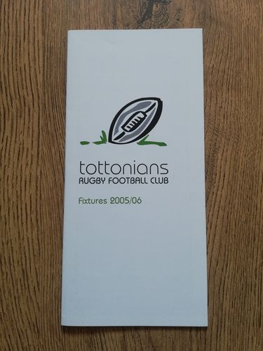 Tottonians RFC 2005-06 Rugby Fixture Booklet