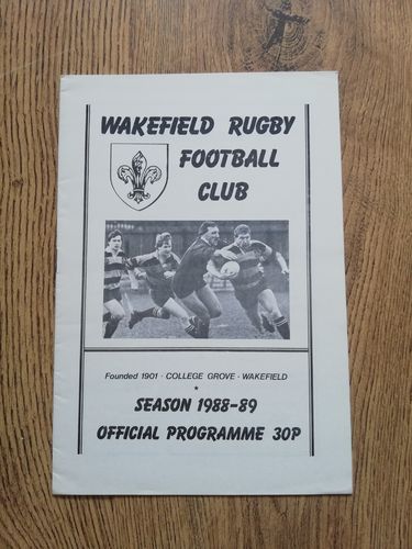 Wakefield v Blackheath Feb 1989 Rugby Programme