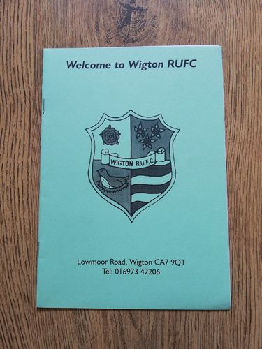 Wigton v Sheffield Jan 2001 Rugby Programme