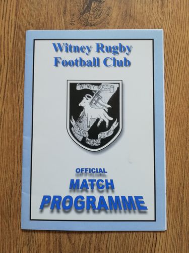 Witney v Abbey Sept 2000 Rugby Programme
