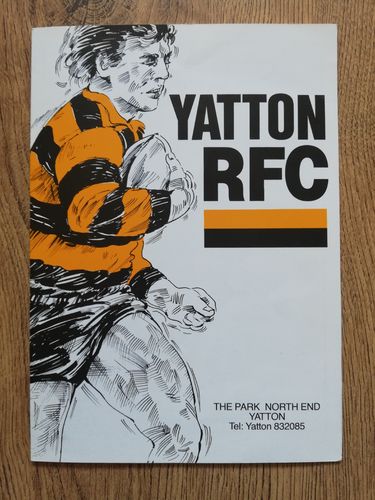 Yatton Colts v Buenos Aires CRC Feb 1992 Rugby Programme