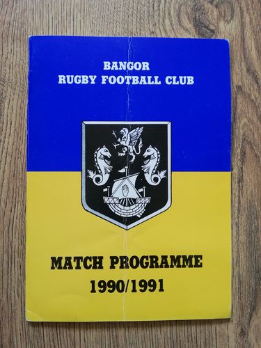 Bangor v Terenure Jan 1991 Rugby Programme