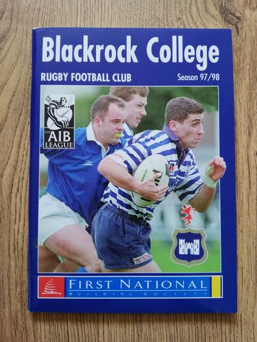 Blackrock College v Dungannon Feb 1998 Rugby Programme