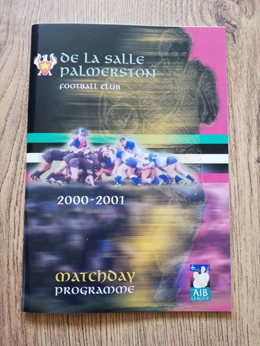 De La Salle Palmerston v Cork Constitution May 2001 Rugby Programme
