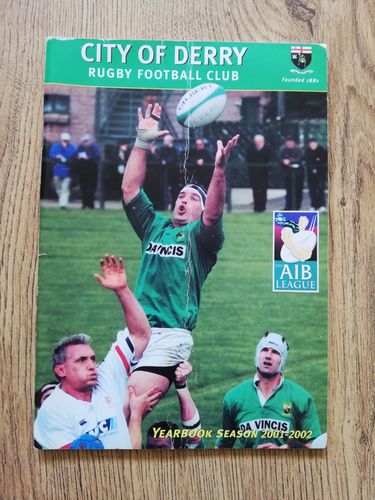 City Of Derry Rugby Club 2001-2002 Yearbook