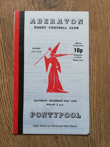 Aberavon v Pontypool Nov 1978