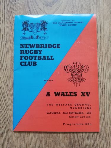 Newbridge v A Wales XV Sept 1989