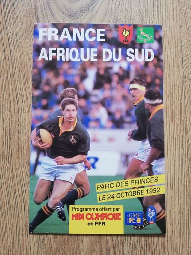 France v South Africa 2nd Test 1992