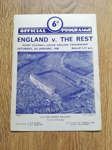 England v The Rest Jan 1968 International Trial