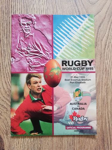 Australia v Canada 1995 Rugby World Cup Programme