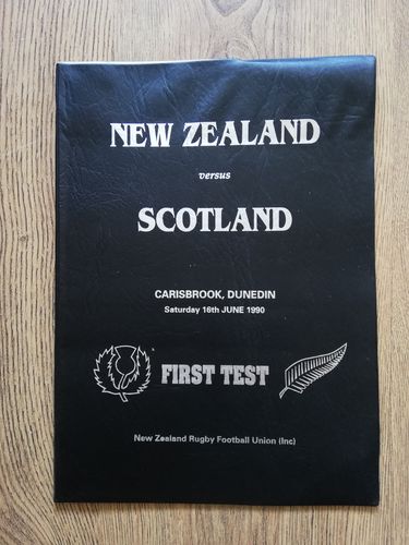 New Zealand v Scotland 1st Test 1990 Presentation Rugby Programme