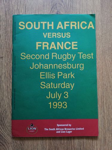 South Africa v France 2nd Test 1993