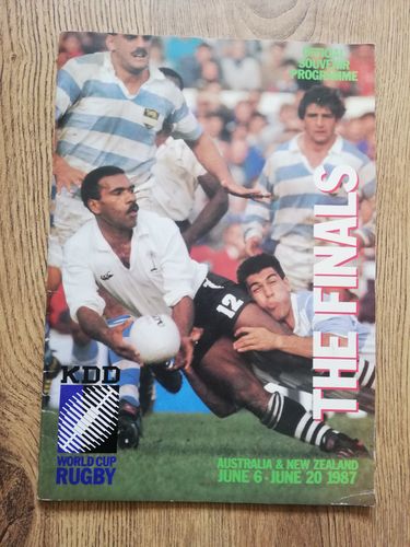 ' The Finals ' 1987 Rugby World Cup Programme
