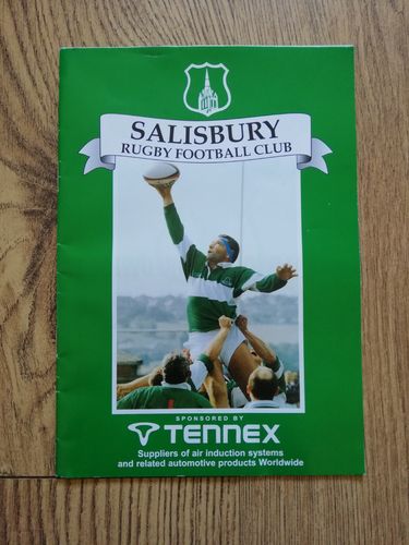 Salisbury v Bournemouth Jan 1998 Rugby Programme