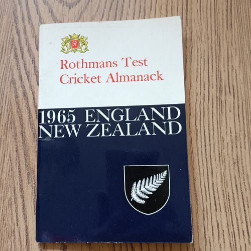 Rothmans 1965 England v New Zealand Test Cricket Almanack