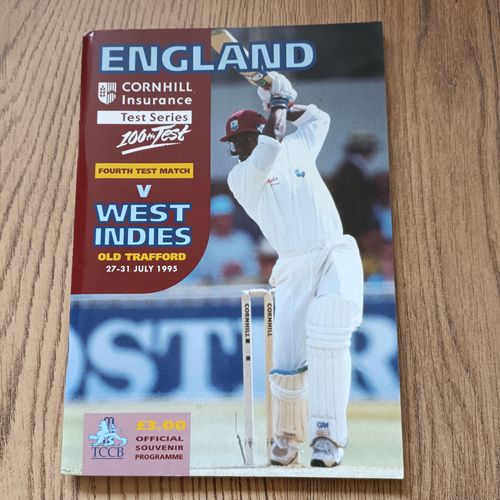England v West Indies 4th Test 1995 Cricket Programme