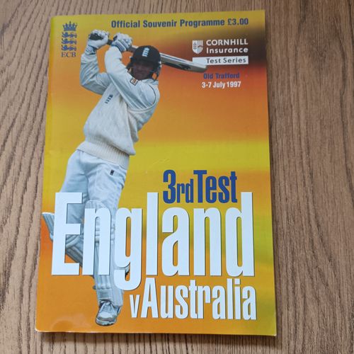 England v Australia 3rd Test 1997 Cricket Programme