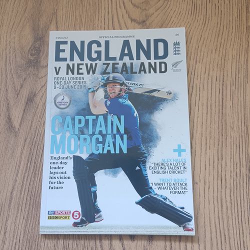 England v New Zealand 2015 One Day Series Cricket Programme