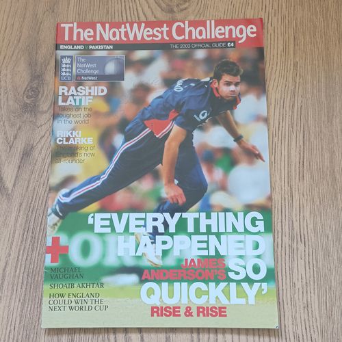 England v Pakistan 2003 Natwest Challenge Cricket Guide