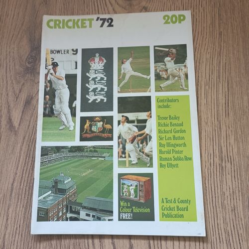 ' Cricket '72 ' 1972 Test & County Cricket Board Brochure